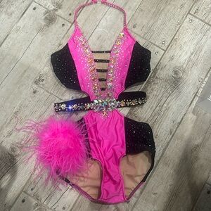 Glamour dance competition costume